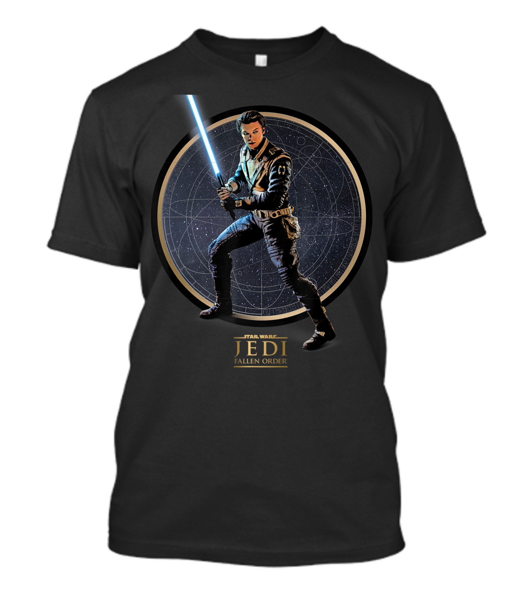 Star Wars Jedi Fallen Order Cal Kestis Action Stance With Lightsaber T-Shirt