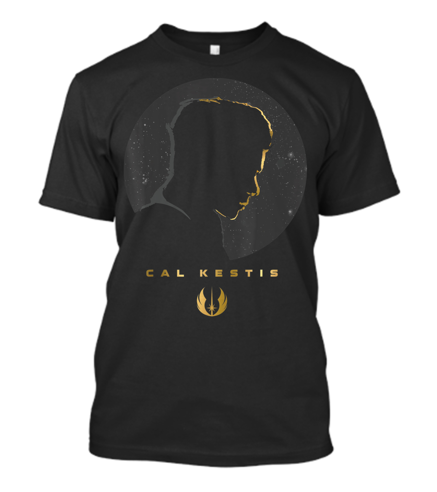 Cal Kestis Gold Silhouette With Jedi Order Emblem Star Wars Jedi Fallen Order T-Shirt