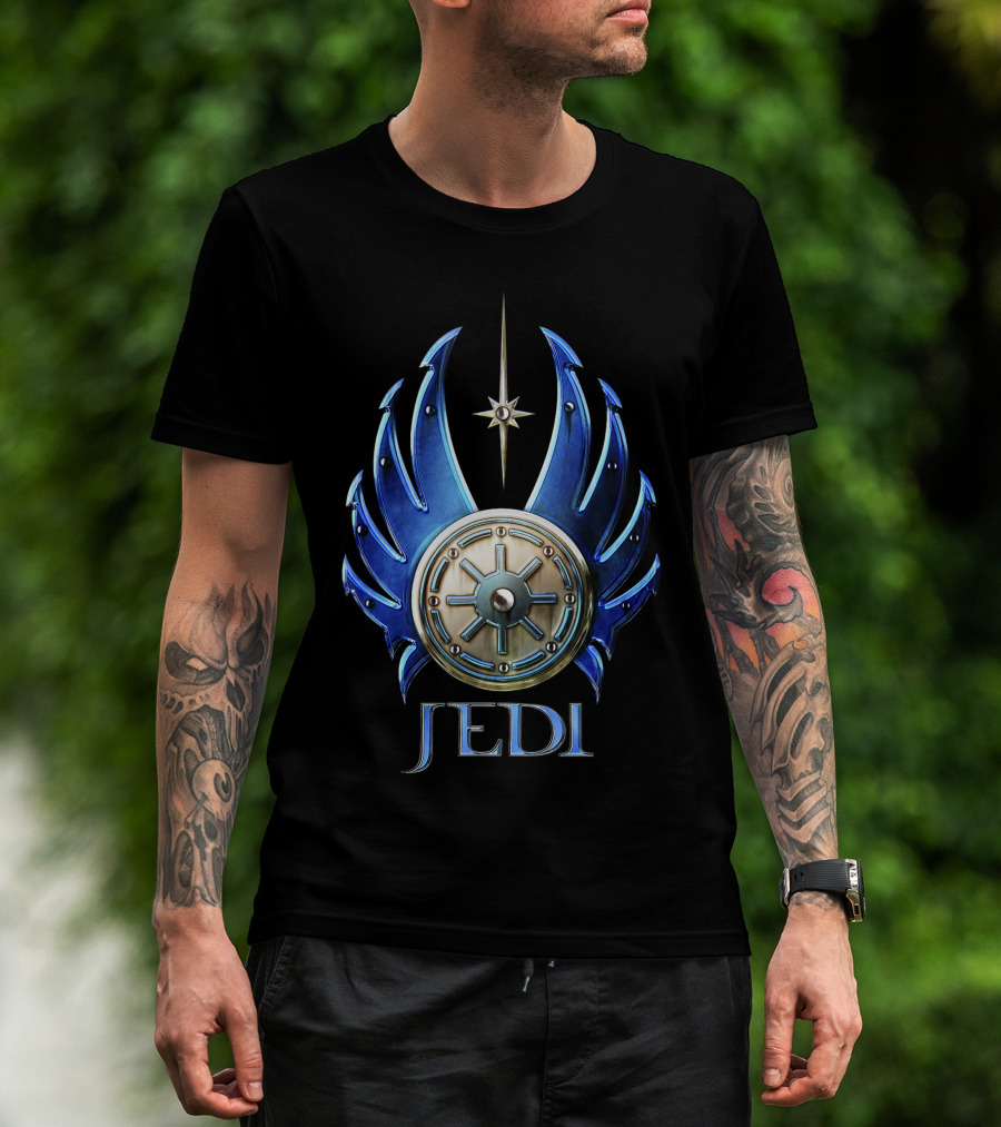 Jedi Star Wars Blue Wings Emblem T-Shirt
