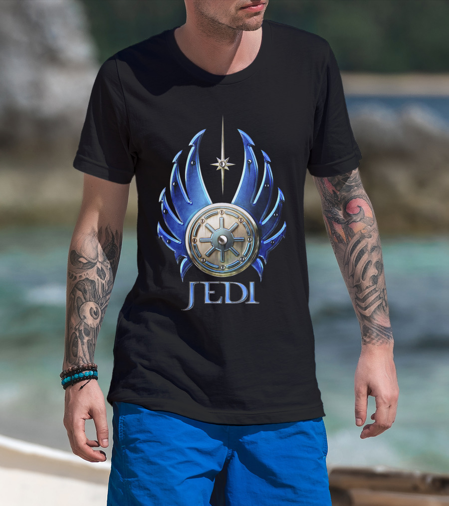 Jedi Star Wars Blue Wings Emblem T-Shirt