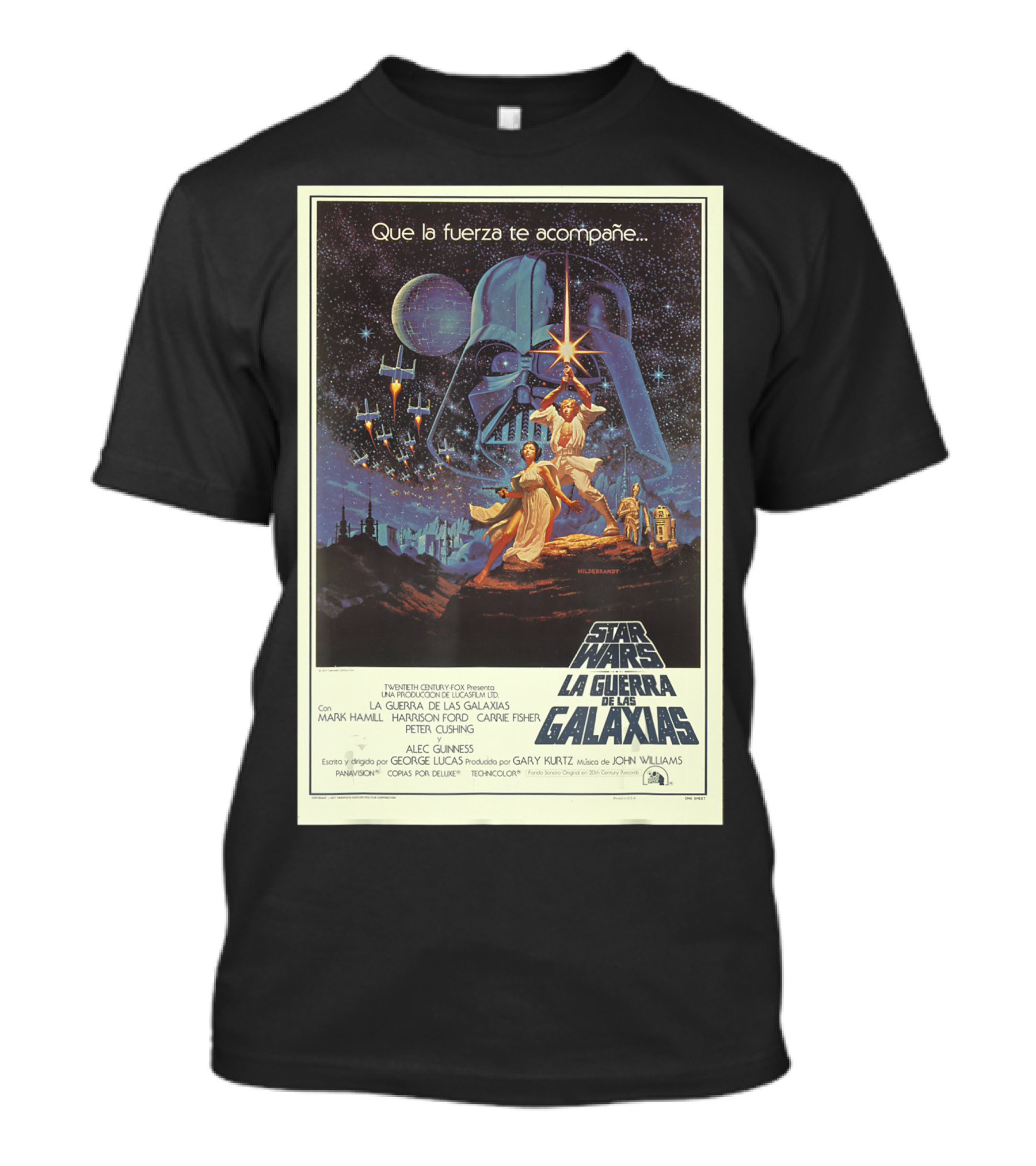 Que La Fuerza Te Acompañe Star Wars La Guerra De Las Galaxias Movie T-Shirt