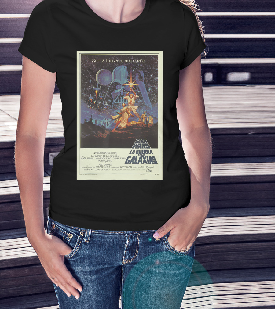 Que La Fuerza Te Acompañe Star Wars La Guerra De Las Galaxias Movie T-Shirt