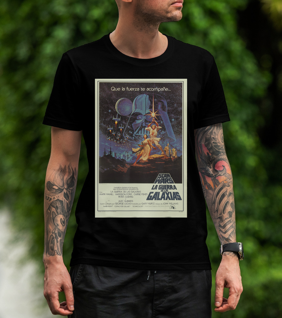 Que La Fuerza Te Acompañe Star Wars La Guerra De Las Galaxias Movie T-Shirt