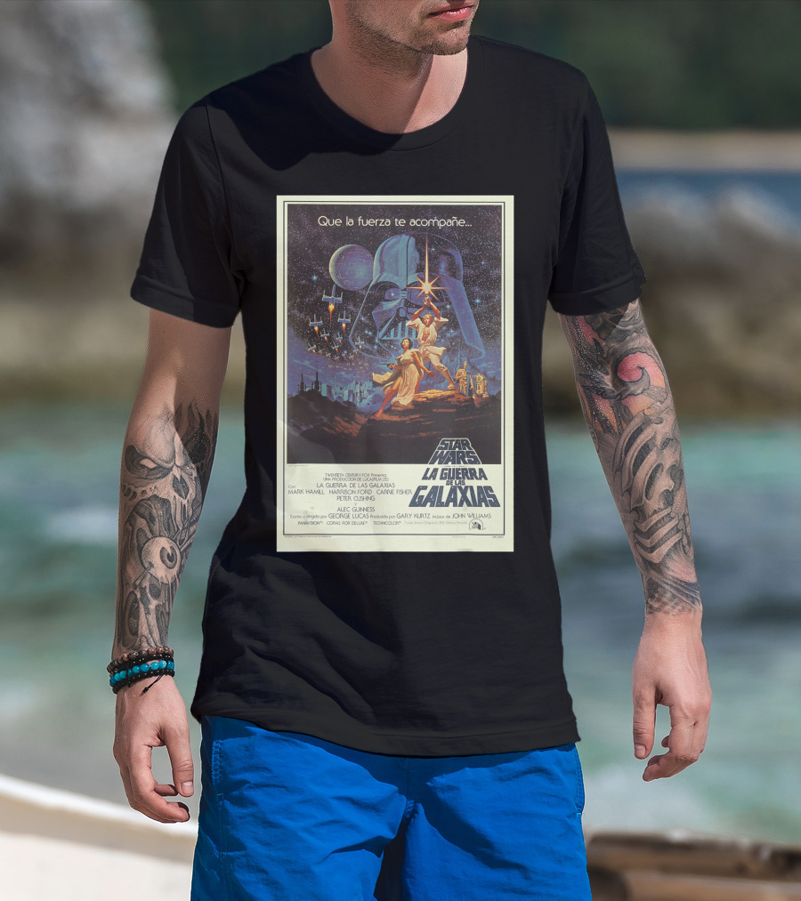 Que La Fuerza Te Acompañe Star Wars La Guerra De Las Galaxias Movie T-Shirt