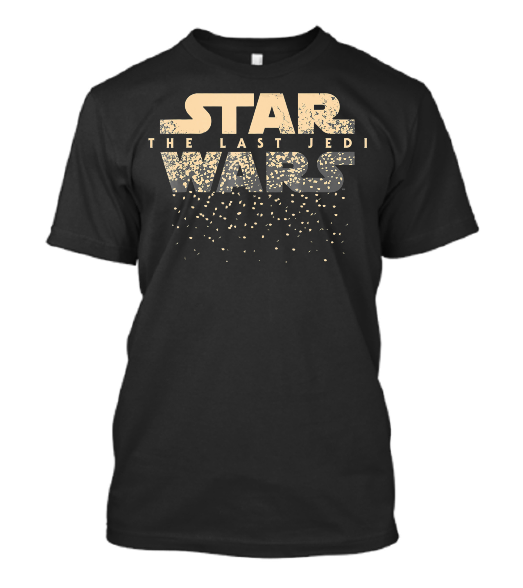 Star Wars The Last Jedi Disintegrated Text Effect T-Shirt
