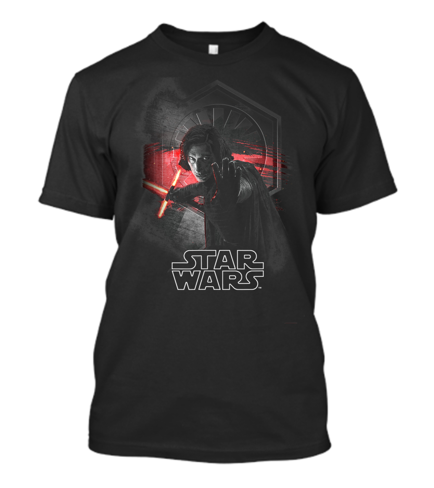 Star Wars Last Jedi Kylo Ren Won't Back Down Sith Lord Red Lightsaber Saga T-Shirt