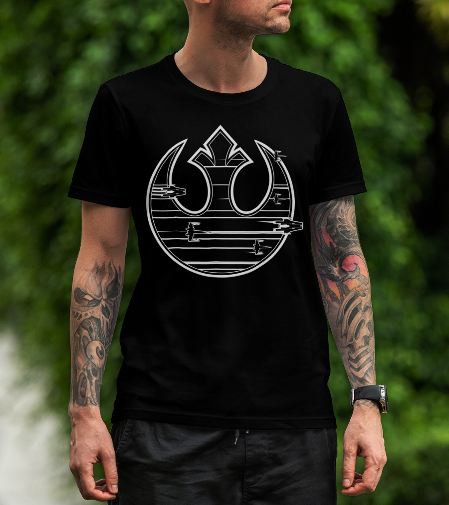 Star Wars Last Jedi Rebel Alliance Resistance Fleet Symbol 7K Ship T-Shirt