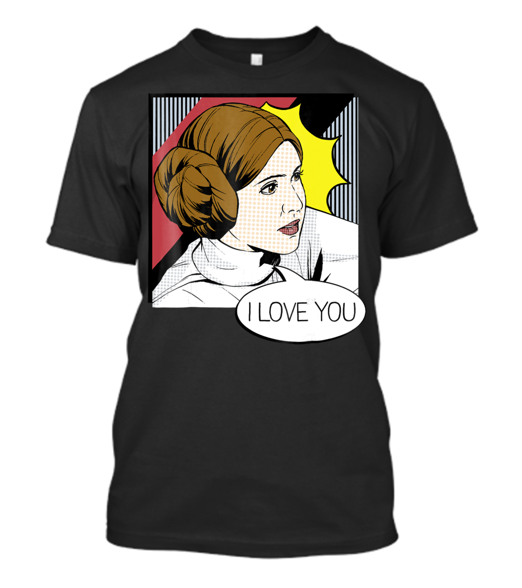 Star Wars Leia I Love You Pop Art 9C T-Shirt