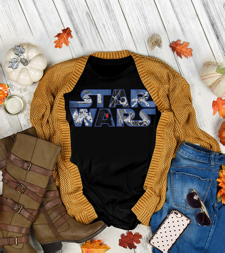Star Wars Millennium Falcon and Death Star Iconic T-Shirt