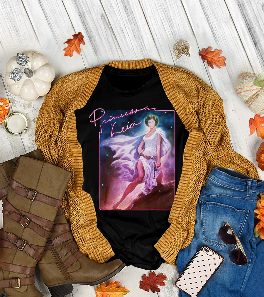 Star Wars Princess Leia Retro Painted Galactic T-Shirt