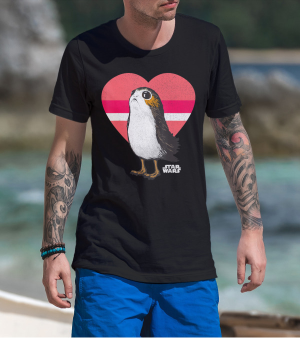 Star Wars Porg Love Heart 06 T-Shirt