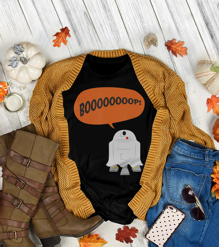 Star Wars R2 D2 Ghost BOOOOOOOOP T-Shirt