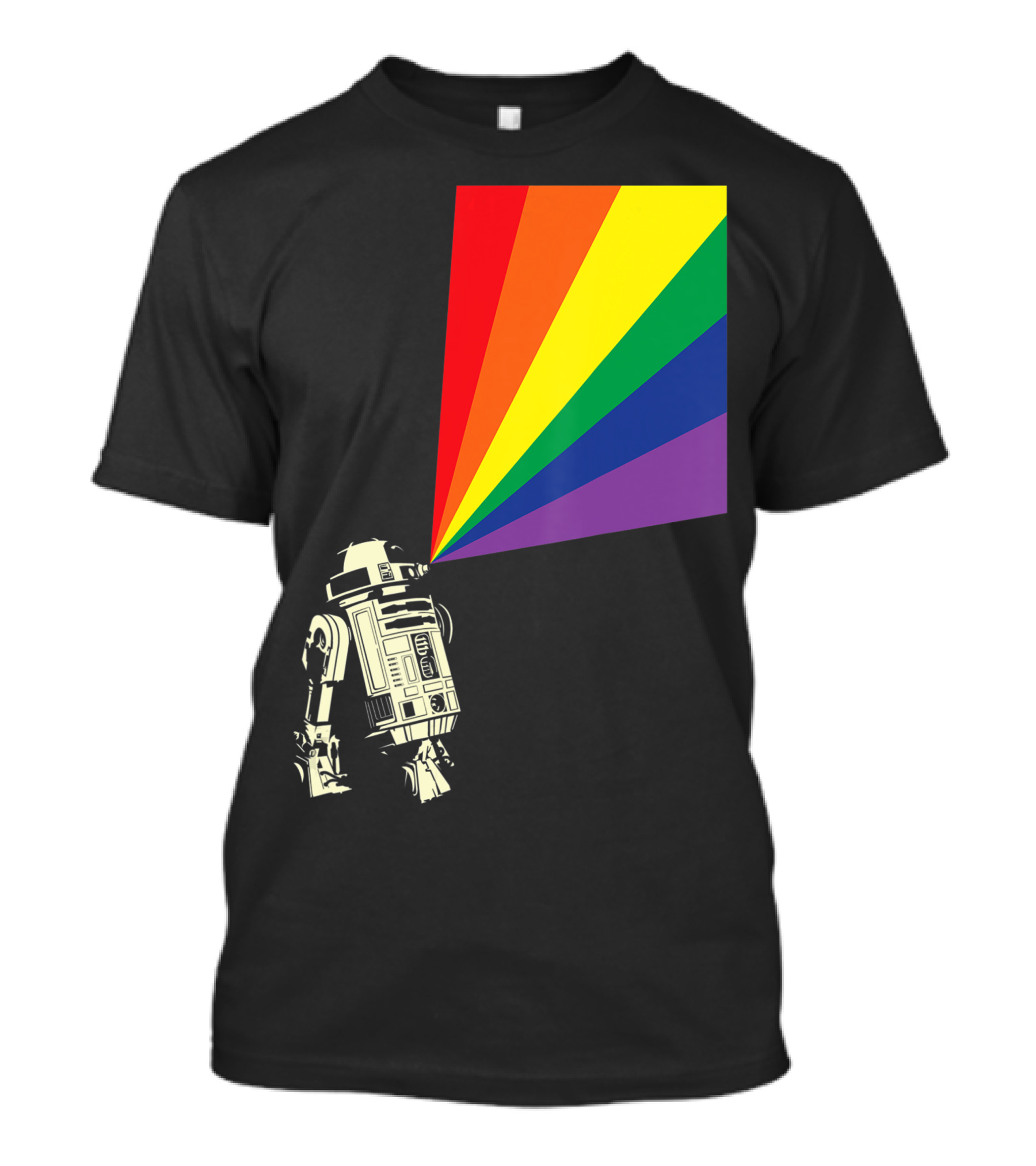 R2-D2 Rainbow Beam Star Wars T-Shirt