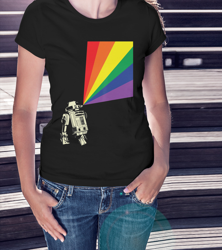 R2-D2 Rainbow Beam Star Wars T-Shirt