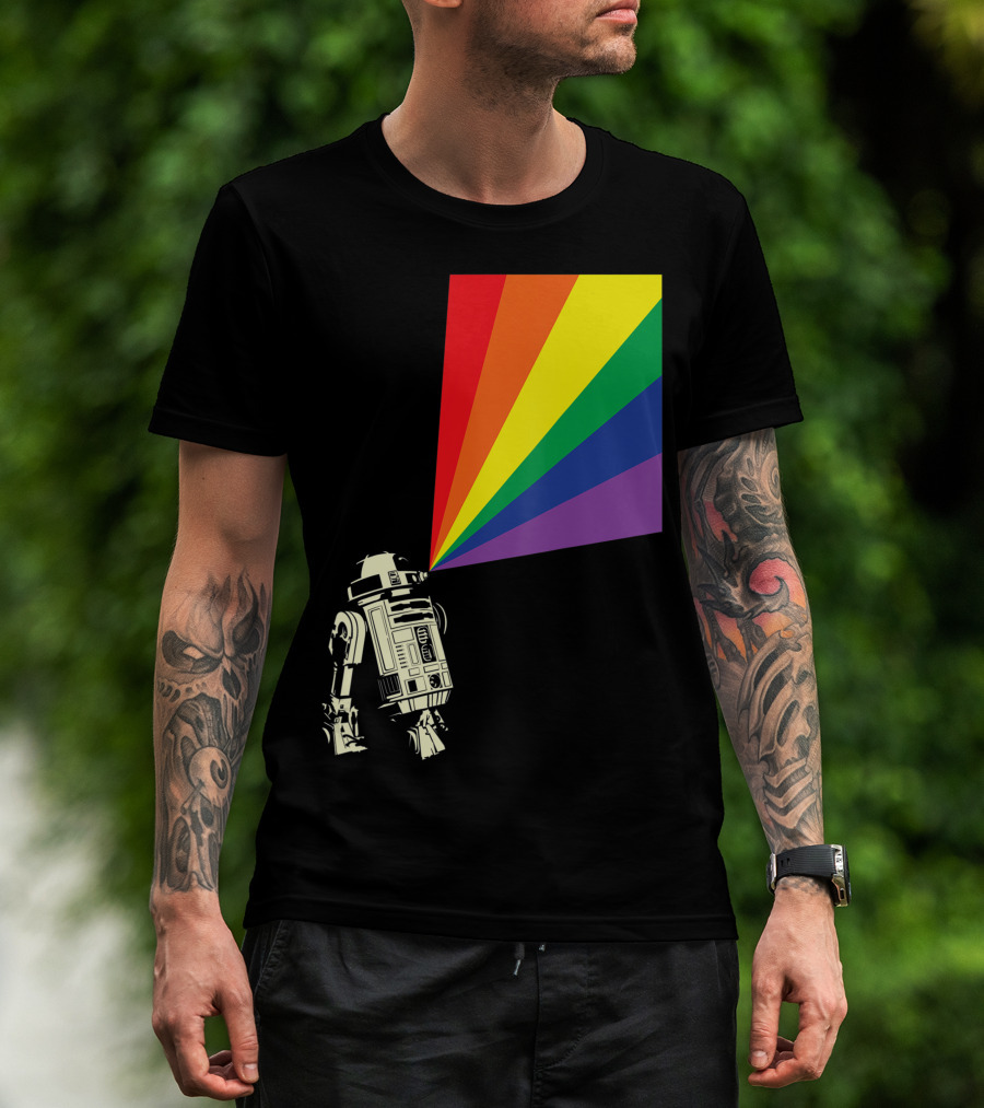 R2-D2 Rainbow Beam Star Wars T-Shirt