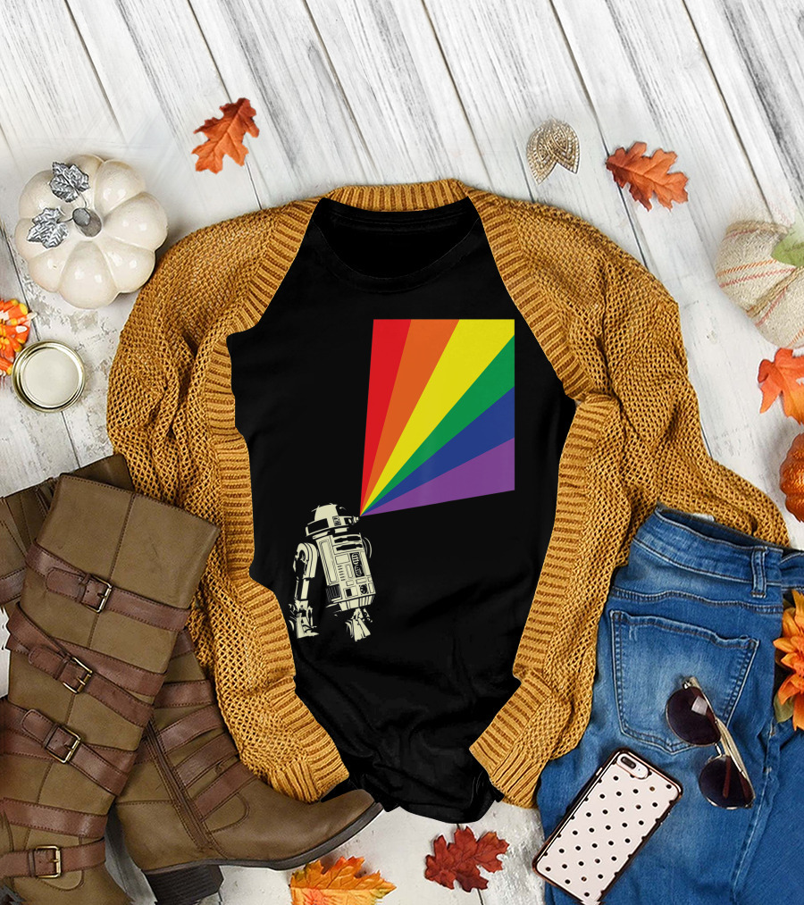 R2-D2 Rainbow Beam Star Wars T-Shirt