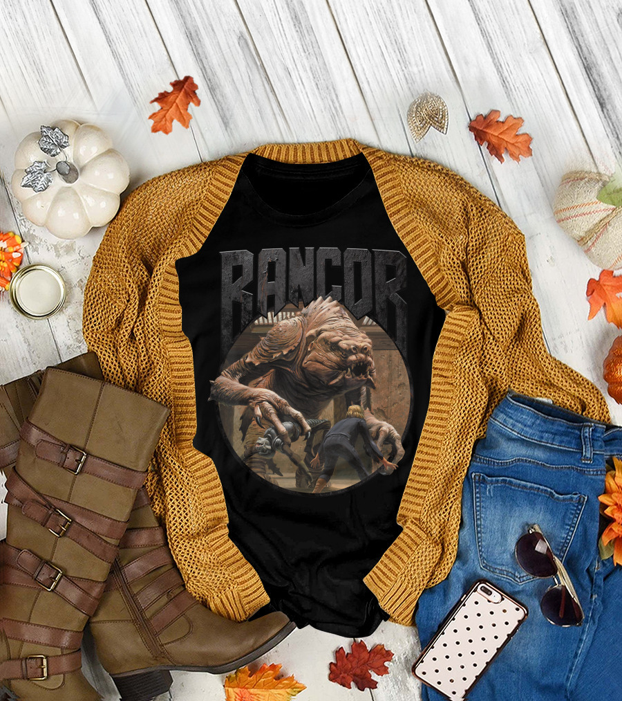 Rancor Star Wars Battle With Luke Skywalker Metal Rock T-Shirt