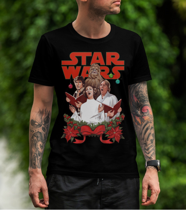 Star Wars Rebel Choir Holiday Festive Singing Scene T-Shirt