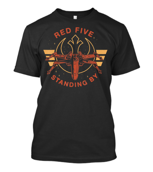 Star Wars Red Five Standing By X Wing Rebels Insignia T-Shirt