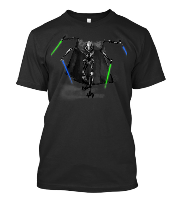 Star Wars Revenge Of The Sith General Grievous Four Lightsabers Iconic Villain Scene T-Shirt