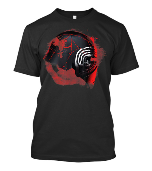 Star Wars Rise Of Skywalker Kylo Ren Helmet Red Damage Iconic Look T-Shirt
