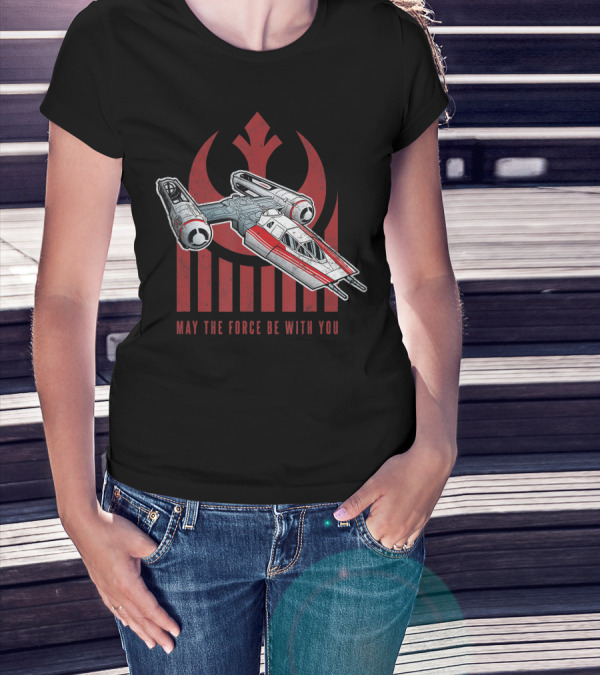Star Wars Rise Of Skywalker Resistance Starfighter May The Force Be With You T-Shirt