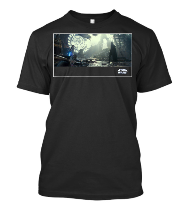 Star Wars Rise Of Skywalker Rey And Kylo Ren Showdown Epic Battle Scene T-Shirt