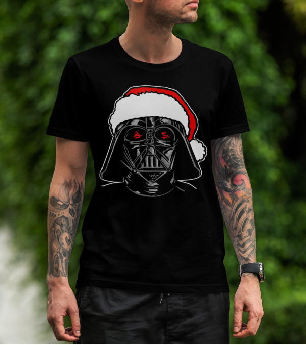 Star Wars Santa Darth Vader Christmas Sketch T-Shirt