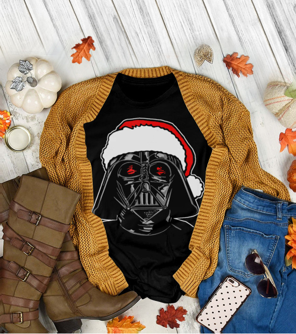 Star Wars Santa Darth Vader Christmas Sketch T-Shirt