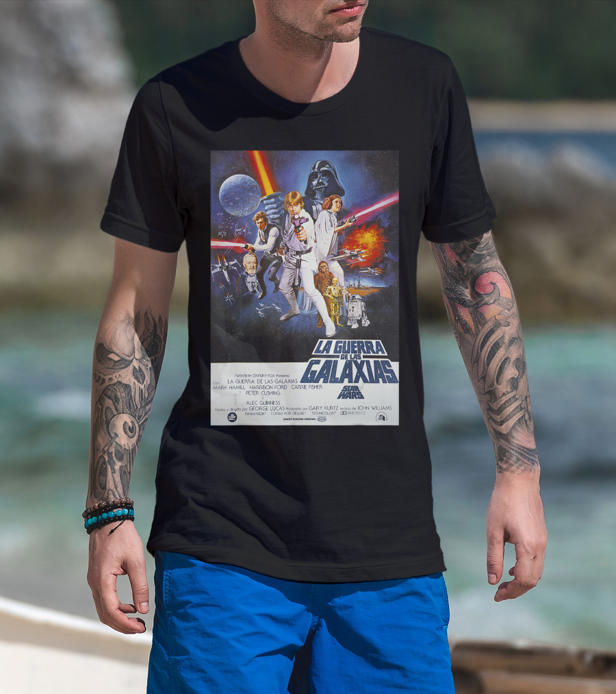 La Guerra De Las Galaxias Película Póster Español Star Wars T-Shirt