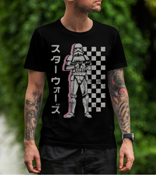 Star Wars Stormtrooper Checkered Kanji T-Shirt