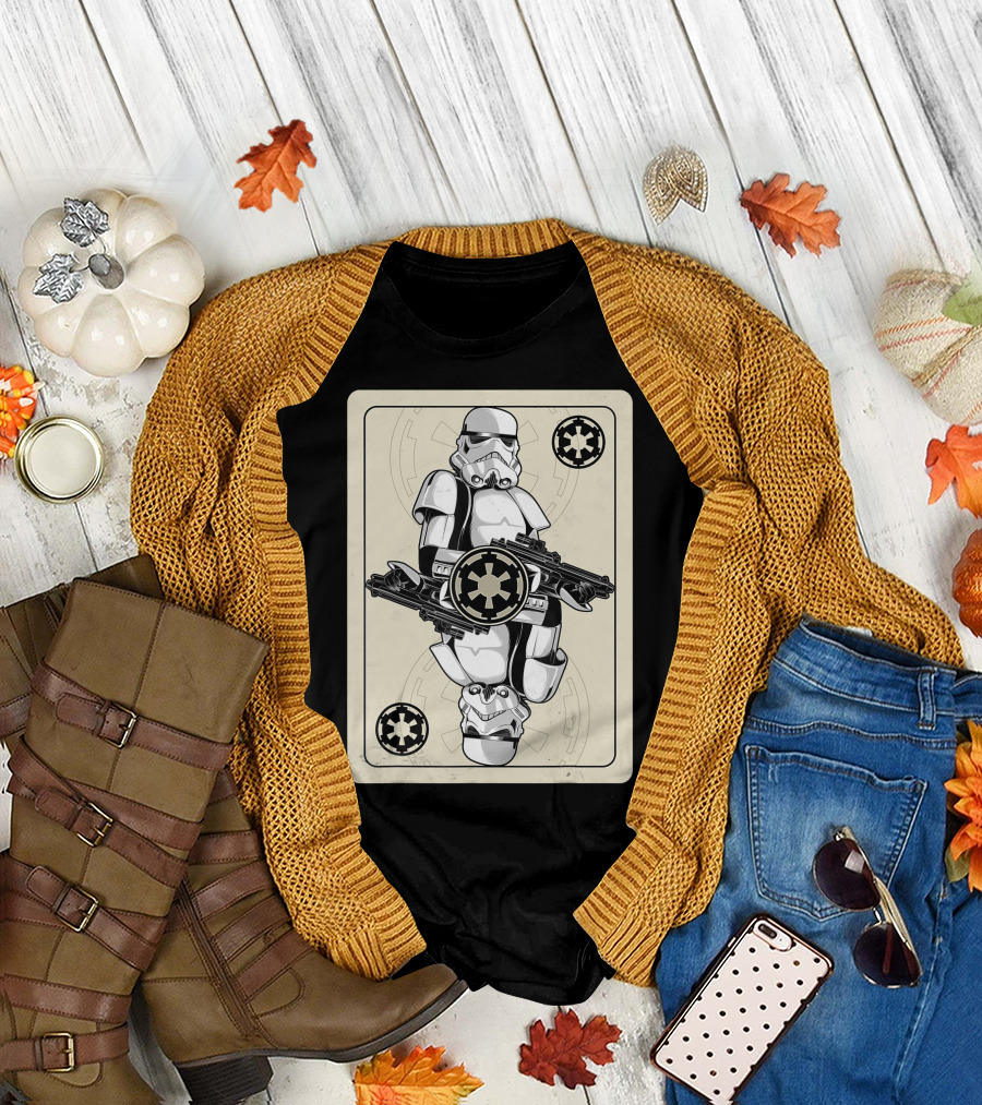 Star Wars Stormtrooper Imperial Symbol Playing Card T-Shirt