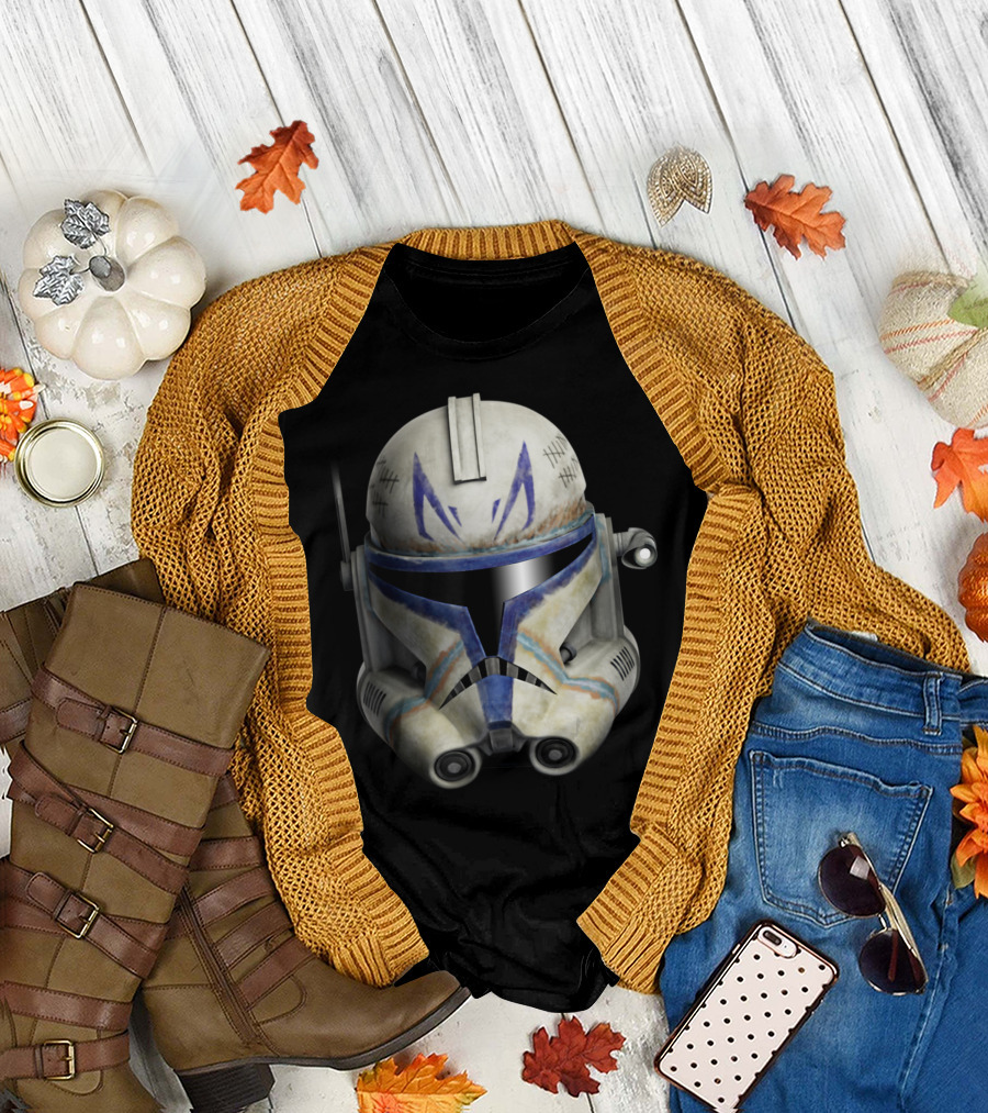 Star Wars The Clone Wars Clone Captain Rex Helmet T-Shirt