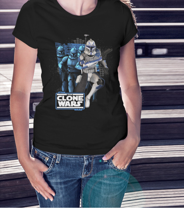 Star Wars The Clone Wars Captain Rex And Clone Troopers Assembly T-Shirt