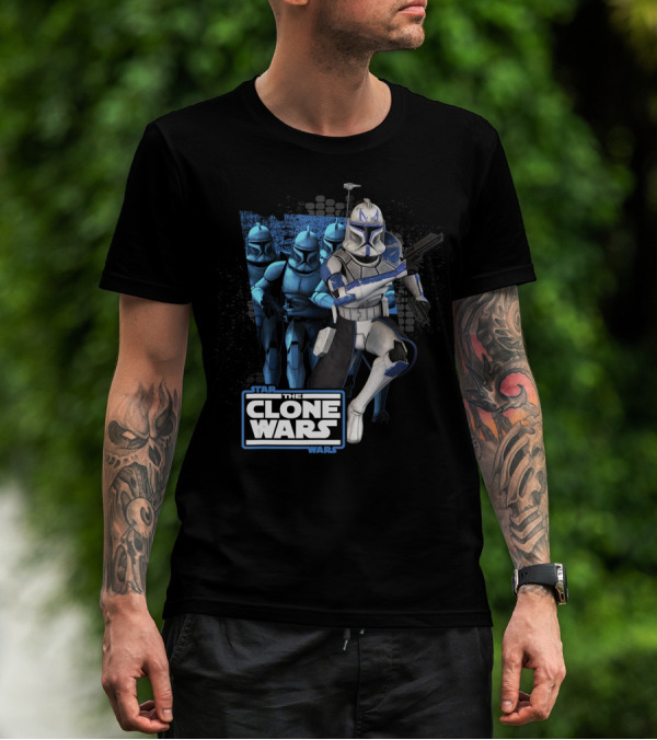 Star Wars The Clone Wars Captain Rex And Clone Troopers Assembly T-Shirt