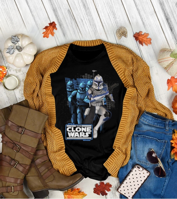 Star Wars The Clone Wars Captain Rex And Clone Troopers Assembly T-Shirt