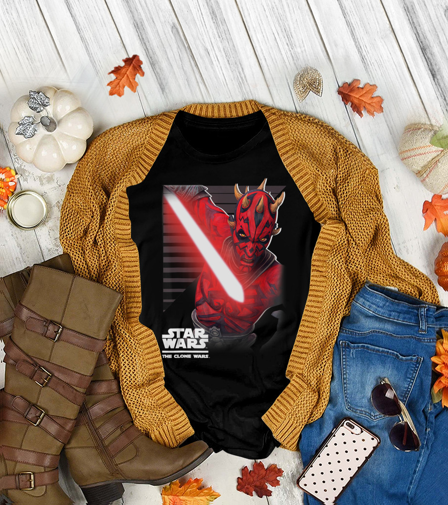 Star Wars The Clone Wars Darth Maul Lightsaber Duel T-Shirt