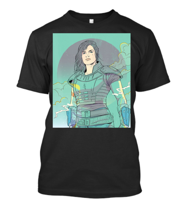 Star Wars The Mandalorian Cara Dune Art Deco Style Character T-Shirt