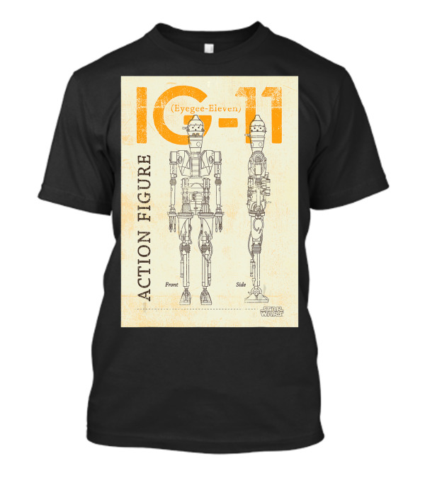 Star Wars The Mandalorian IG-11 Eyegee-Eleven Action Figure Diagram T-Shirt