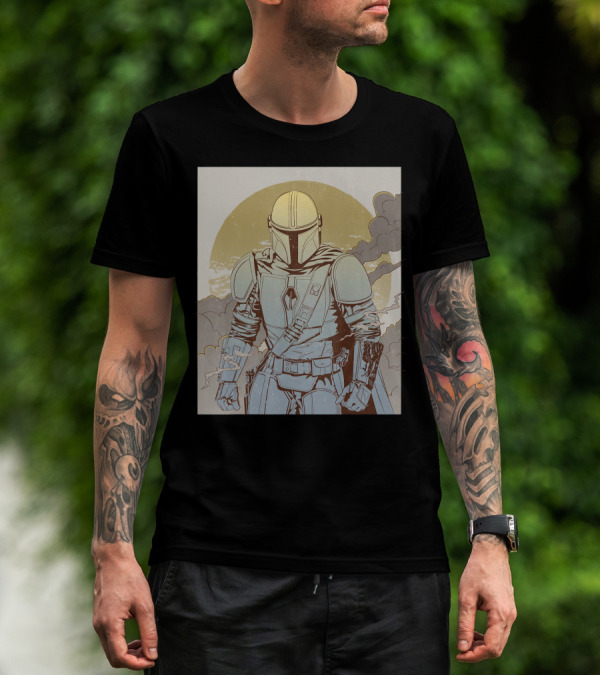 Star Wars The Mandalorian Retro Line T-Shirt