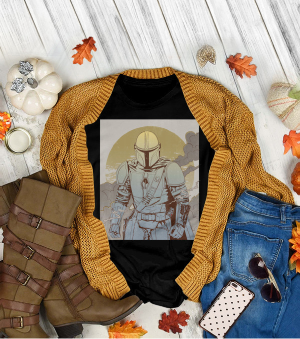 Star Wars The Mandalorian Retro Line T-Shirt