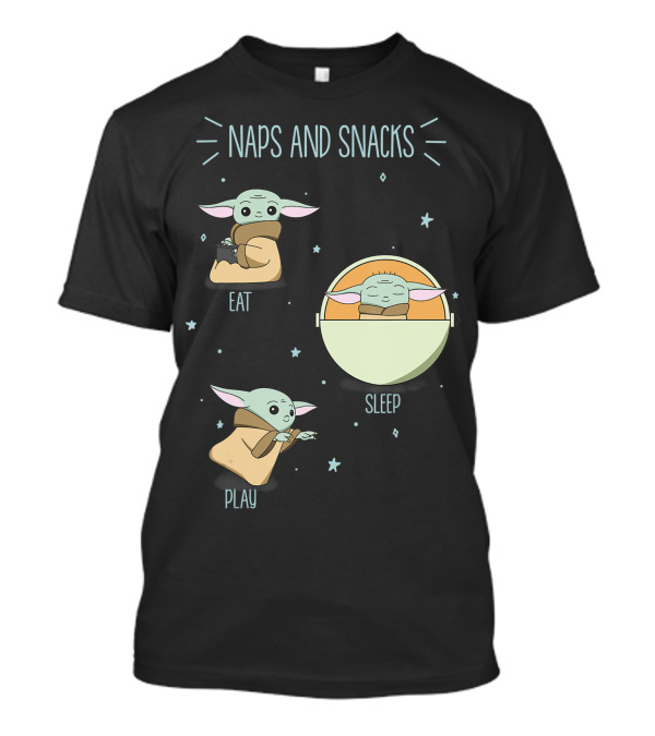 Star Wars The Mandalorian The Child Naps And Snacks Eat Sleep Play T-Shirt
