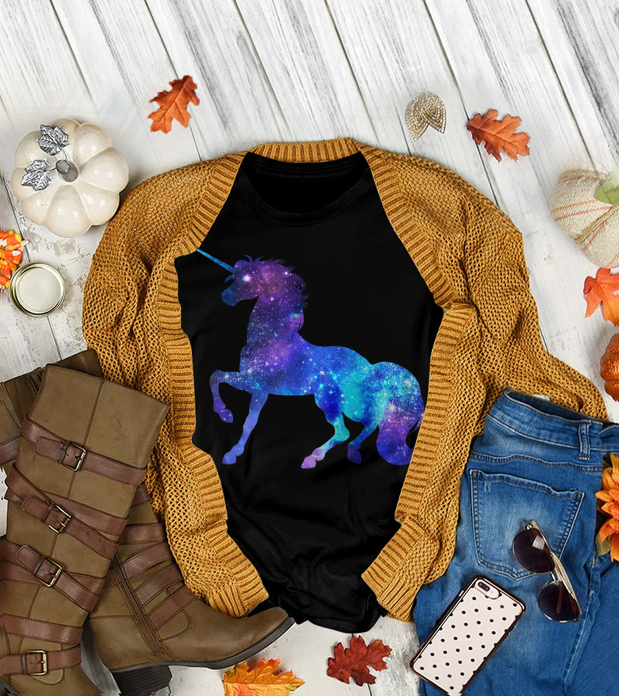 Unicorn Galaxy Squad Girls Galactic Space Nebula Stars 1N T-Shirt