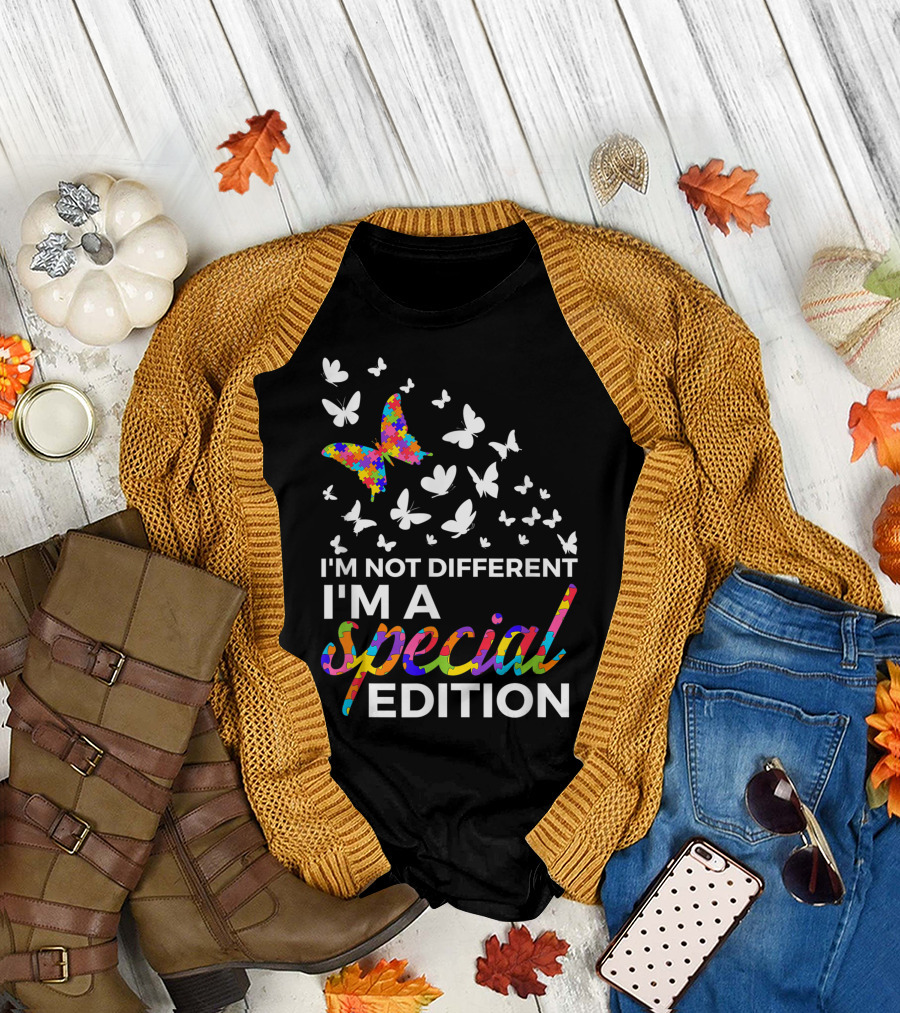 I'm Not Different I'm a Special Edition Autism Support Butterflies T-Shirt