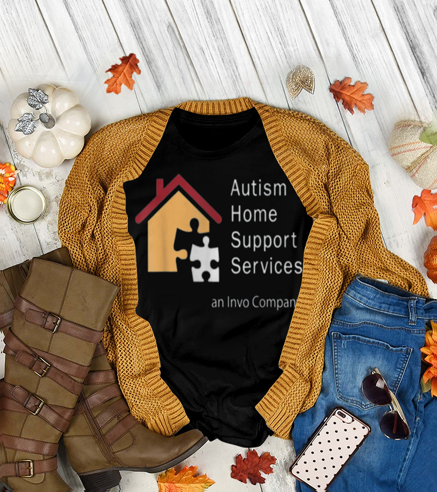 Autism Home Support Services an Invo Company Puzzle Piece House T-Shirt
