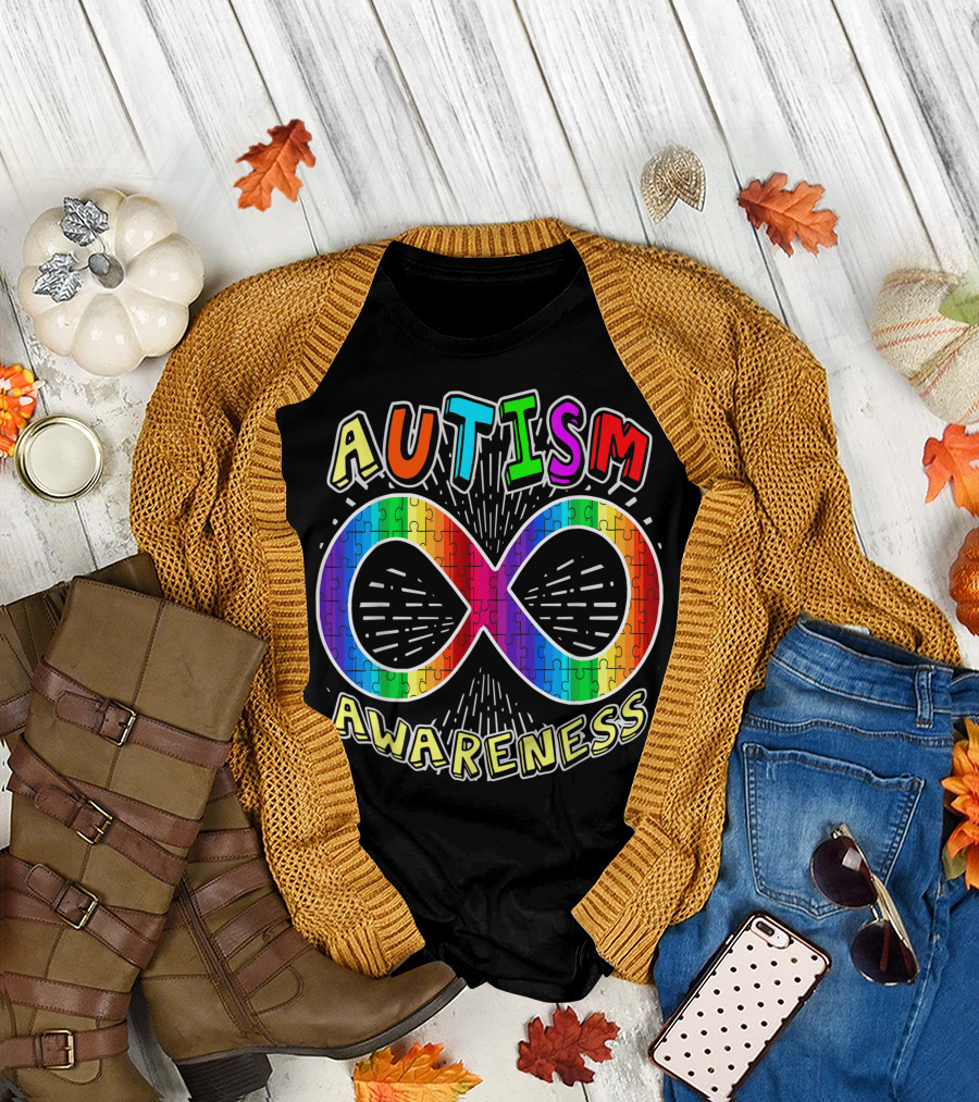 Autism Awareness Infinity Puzzle Symbol Autism Movement T-Shirt