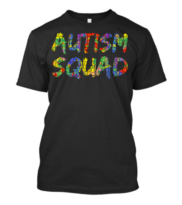 Autism Squad Families Colorful Puzzle Piece Autism T-Shirt