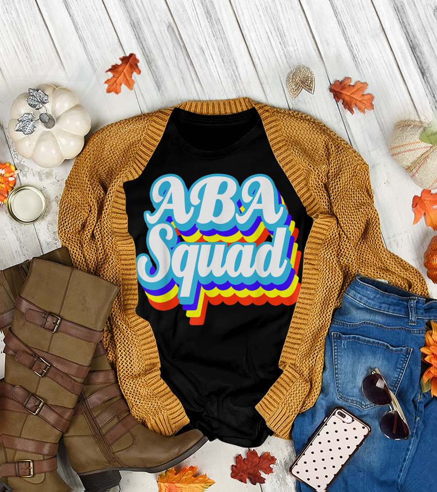 ABA Squad Behavior Analyst Therapist Autism Special Education T-Shirt