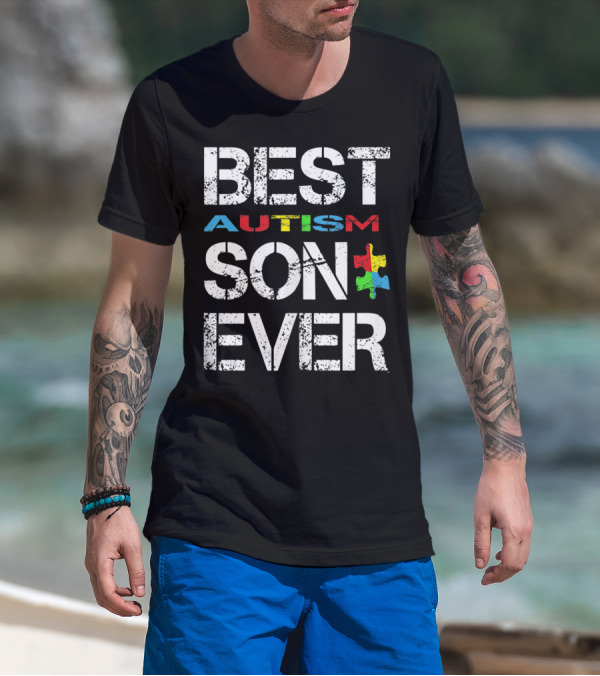 Best Autism Son Ever Puzzle Piece T-Shirt