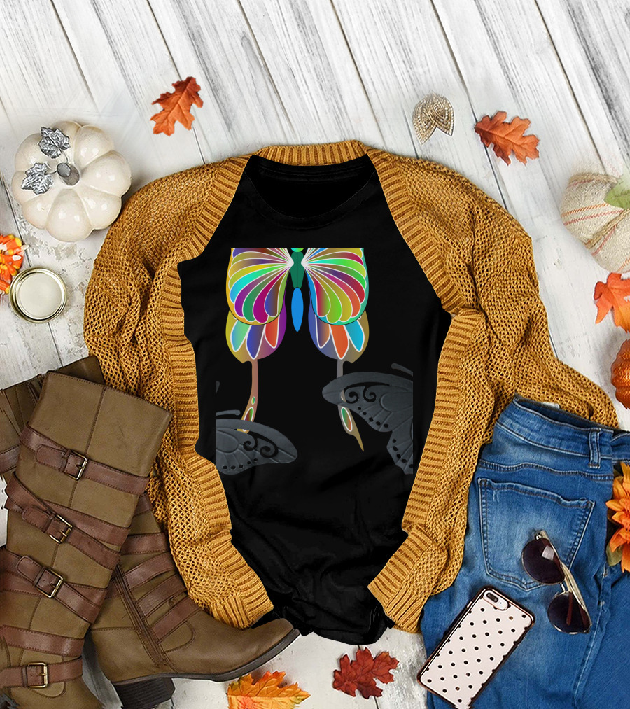 Born To Be Set Apart Autism Awareness Colorful Butterfly T-Shirt